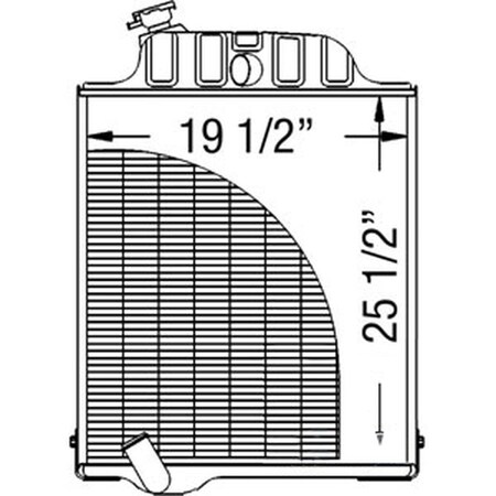 Aftermarket Radiator Fits John Deere Tractor 4230 AR61882 AR62663 AR61883